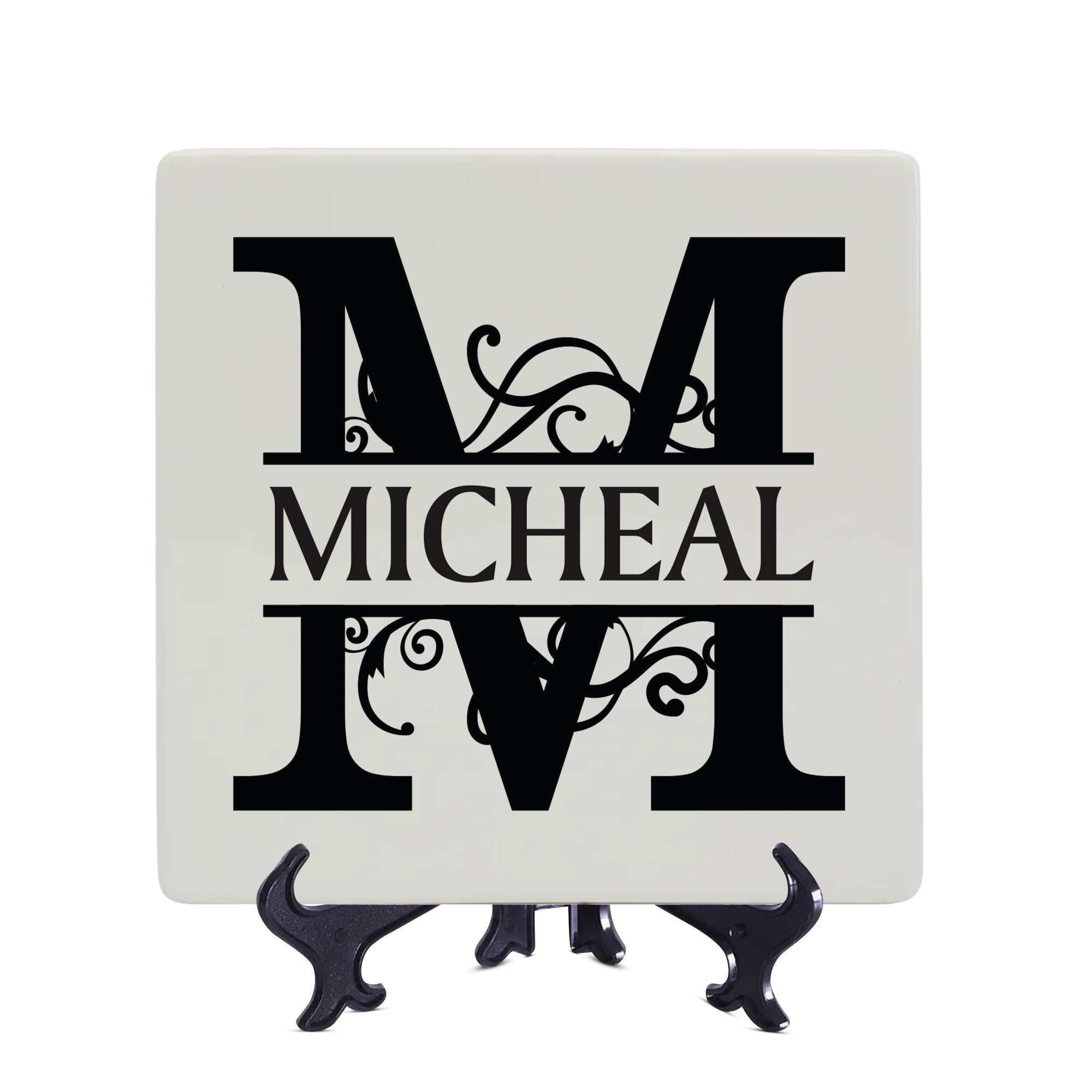 Personalized Monogram Plate | Monogram with Last Name | Square Plate | Anniversary Plate | Home Decor