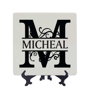 Personalized Monogram Plate | Monogram with Last Name | Square Plate | Anniversary Plate | Home Decor