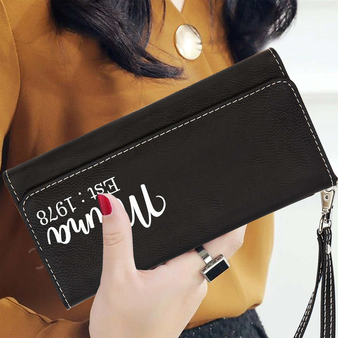 Regalo personalizado para mamá, Cartera personalizada, Regalo para el Día de la Madre, Regalo para ella, Regalos personalizados, Cartera de mujer, Cartera de cuero