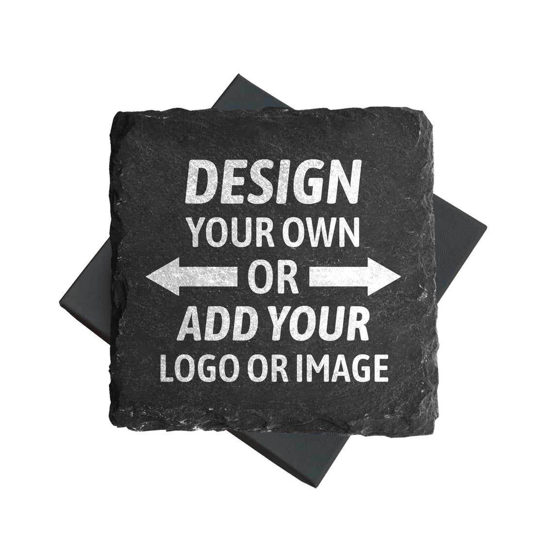 Posavasos de pizarra personalizado – Texto personalizado y posavasos de pizarra personalizado, posavasos negro