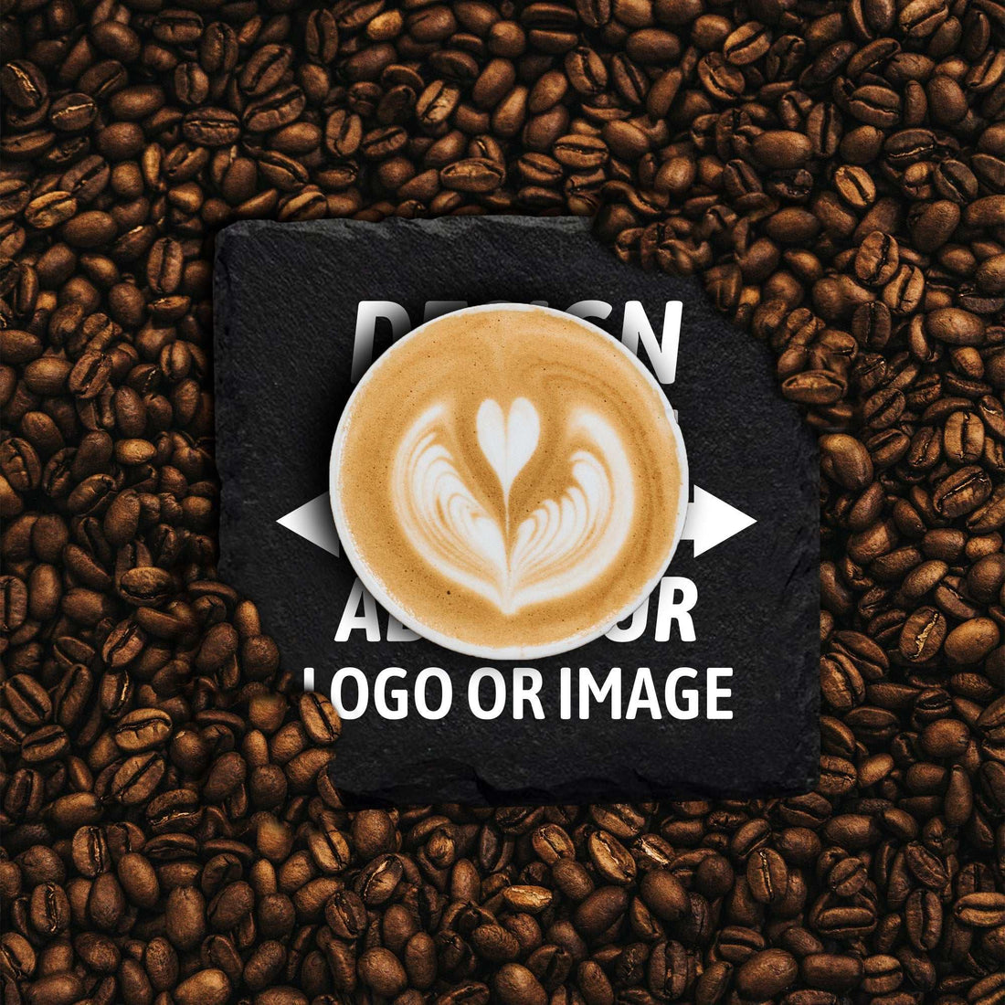 Posavasos de pizarra personalizado – Texto personalizado y posavasos de pizarra personalizado, posavasos negro