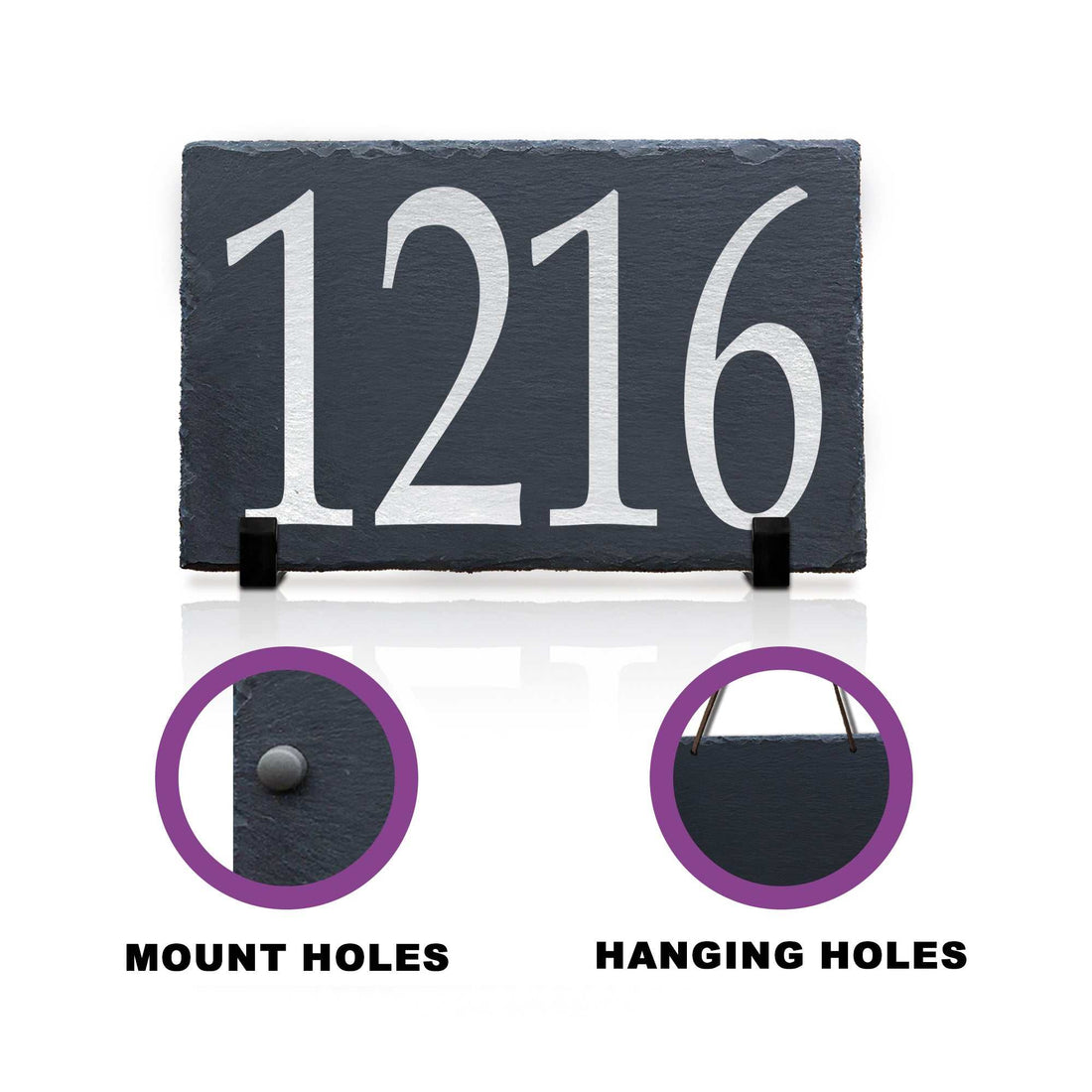 Letrero de pizarra personalizado para casa, letrero de dirección de pizarra con apellido, letrero de número de calle, letrero colgante de pizarra, placa de pizarra