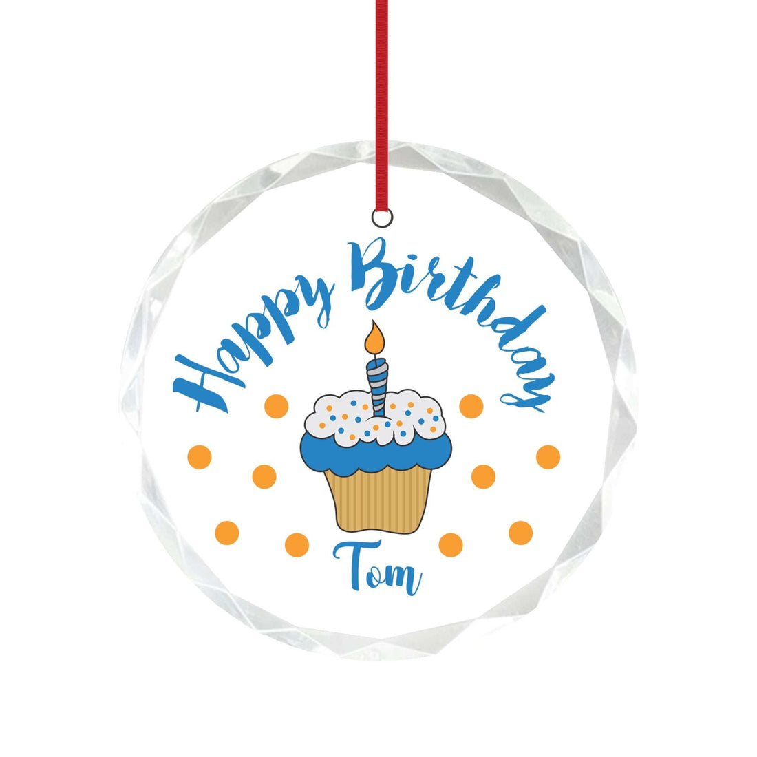Adornos de cumpleaños de cristal personalizados, adornos de cumpleaños de cristal para niños, adornos de cumpleaños de cristal para niñas, adornos de cristal
