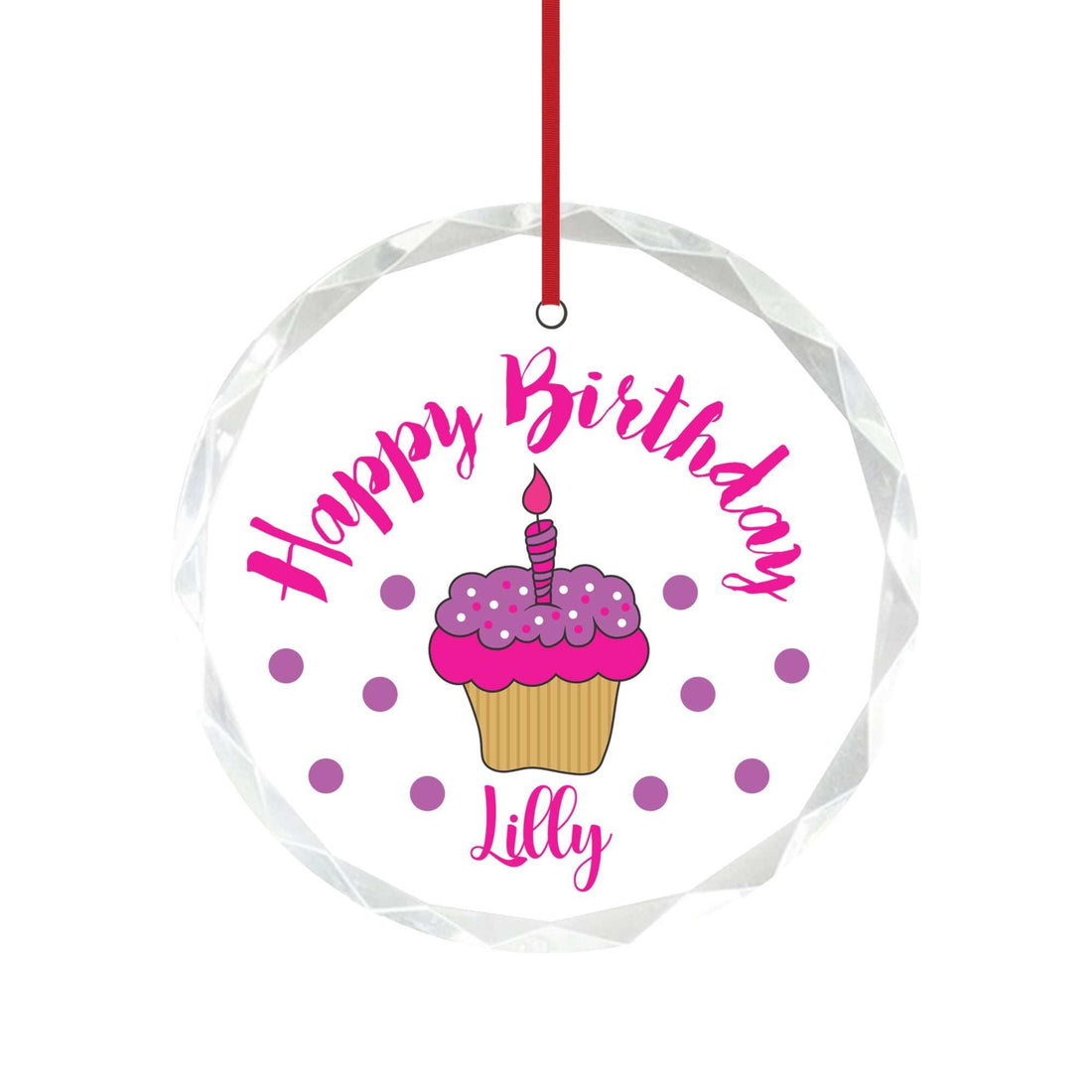 Adornos de cumpleaños de cristal personalizados, adornos de cumpleaños de cristal para niños, adornos de cumpleaños de cristal para niñas, adornos de cristal