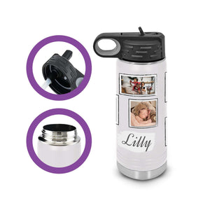 Photo Water Bottles- Personalised Photo Water Bottle- custom tumbler- Polar camel- Collage tumbler- Customized Drinkware