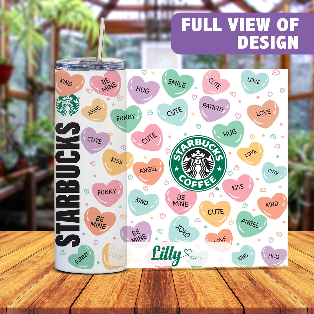 Vaso Starbucks Vaso de San Valentín Vaso Starbucks personalizado