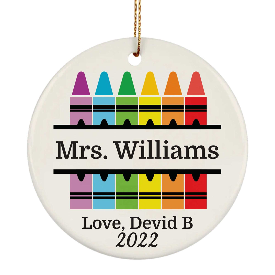 Adorno de Navidad para Maestra, Adorno de Navidad Personalizado para Maestra, Regalo para Maestra, Adornos de Cerámica, Jubilación de Maestra