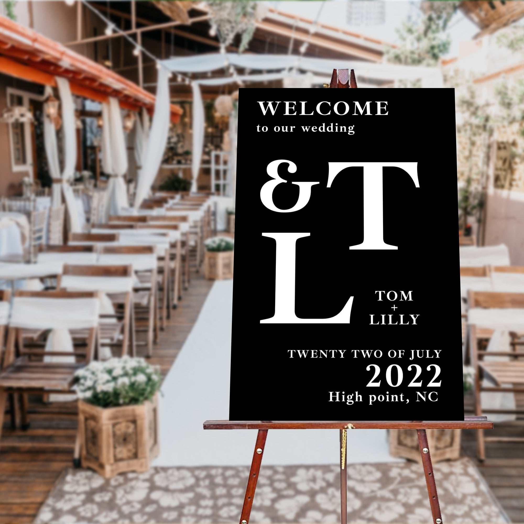 Cutomized Wedding Sign, Wedding Welcome sign, Modern Wedding Decor, Bridal Party decor customized wedding sign