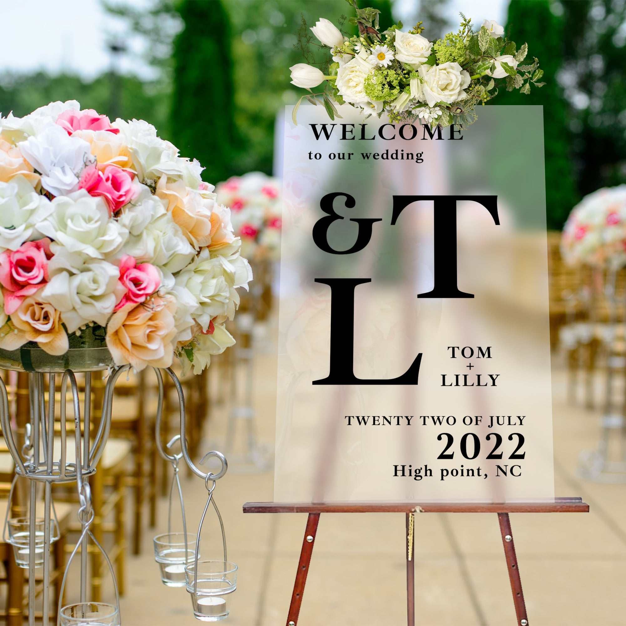 Cutomized Wedding Sign, Wedding Welcome sign, Modern Wedding Decor, Bridal Party decor customized wedding sign