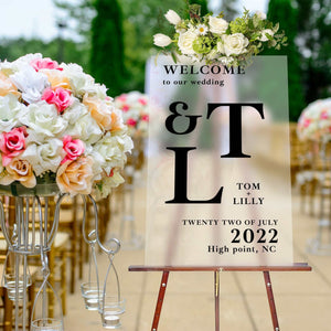 Cutomized Wedding Sign, Wedding Welcome sign, Modern Wedding Decor, Bridal Party decor customized wedding sign