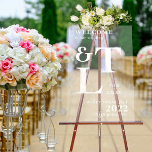 Cutomized Wedding Sign, Wedding Welcome sign, Modern Wedding Decor, Bridal Party decor customized wedding sign