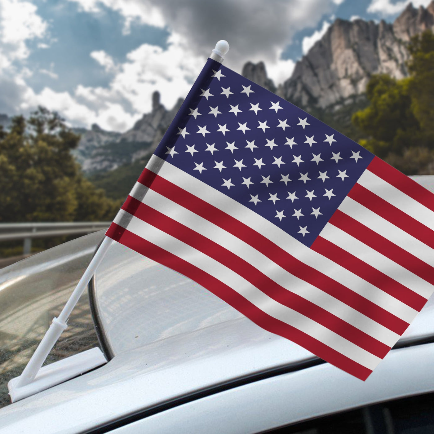 American Car Flag, Personalized Flag for Cars and Vehicles, Promotional  Flags, United States of America, Car Accessories, Small Flag of Car
