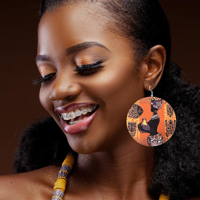 African Culture Earrings- Personalized earrings