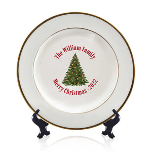 Christmas ceramic plate, The Christmas Plate, Personalized christmas Plate, Christmas Gift For Family, Christmas Serving Plate, Christmas Keepsake