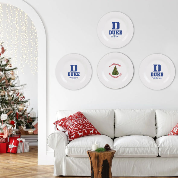 Christmas Ceramic Plates, Christmas Plates with Family Names, Customized Christmas Decor, Custom Christmas Keepsakes