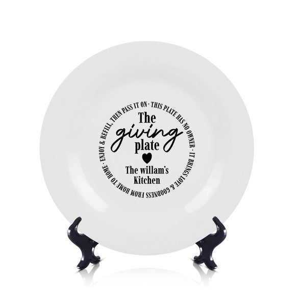 Christmas Giving Plate, Personalized Family Sharing Plate, Custom Christmas Plate, Meaningful Keepsake, Customized Decor