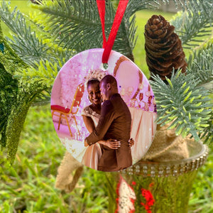 Customizable Christmas Ornaments- Photo ceramic Ornament- Photo ornaments- Christmas photo ornaments- unique holiday keepsakes- personalized gifts