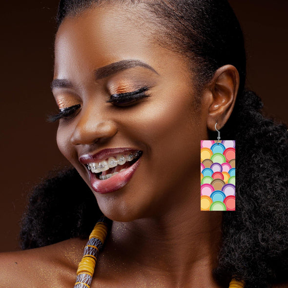 African Heritage with Stunning Circle Pattern Earrings | African Culture Jewelry