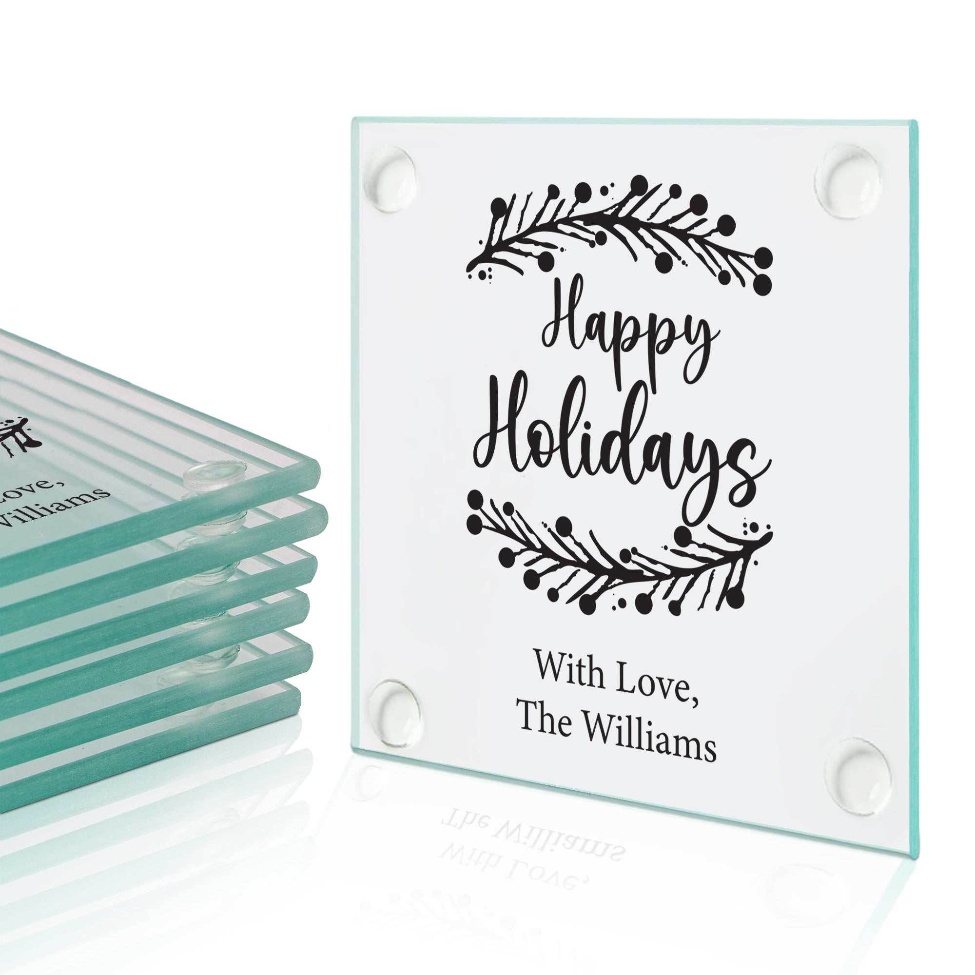 Personalized Glass Coasters - Customizable Wedding and Housewarming Gifts