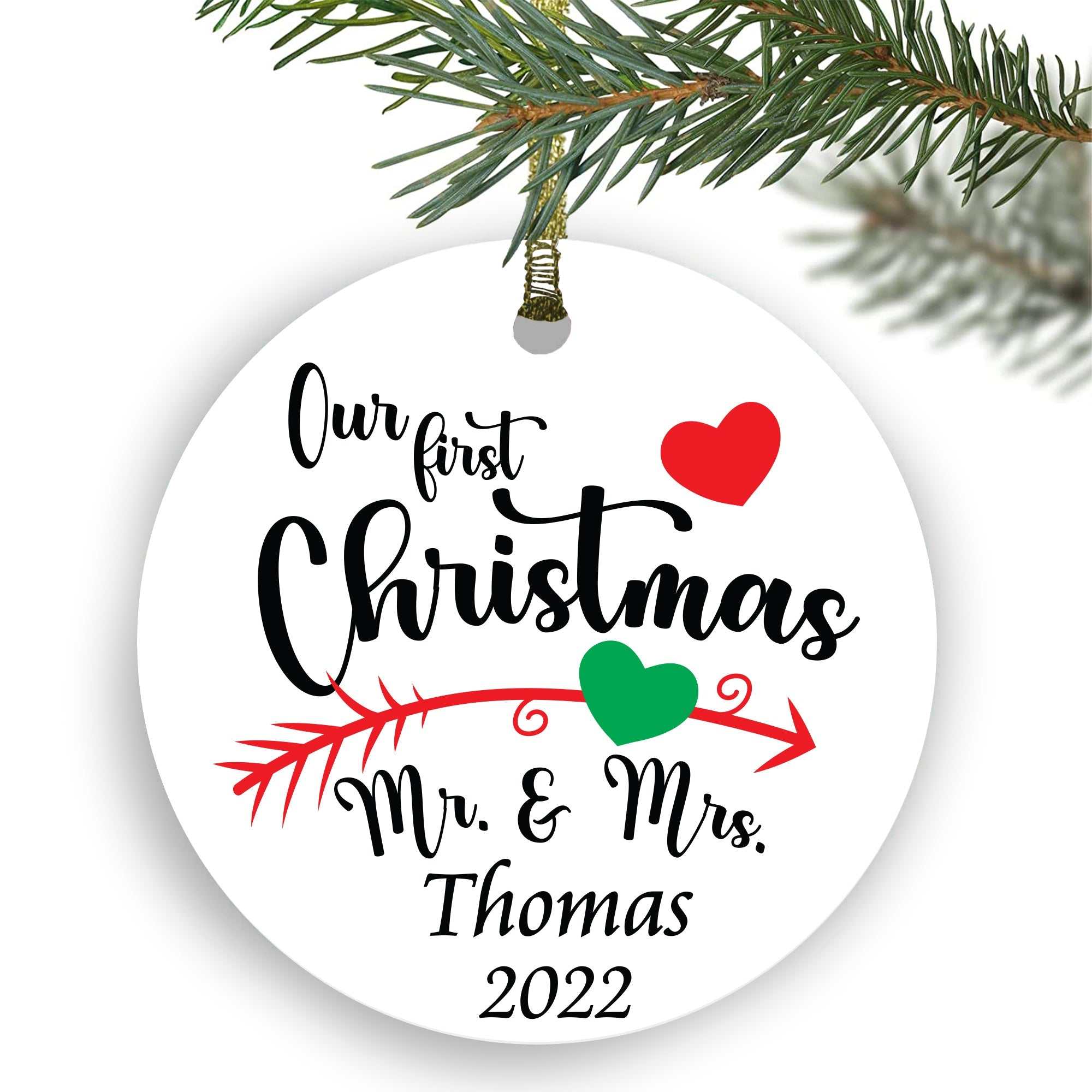Our first Christmas ornaments, Christmas tree decor, First Christmas, personalized Christmas Ceramic Ornaments, Christmas keepsakes