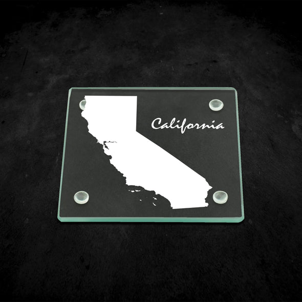 Custom State Coaster, Coaster With Heart, Custom Location Gift, Glass Coasters, Moving State Gift, State Decor, Moving States