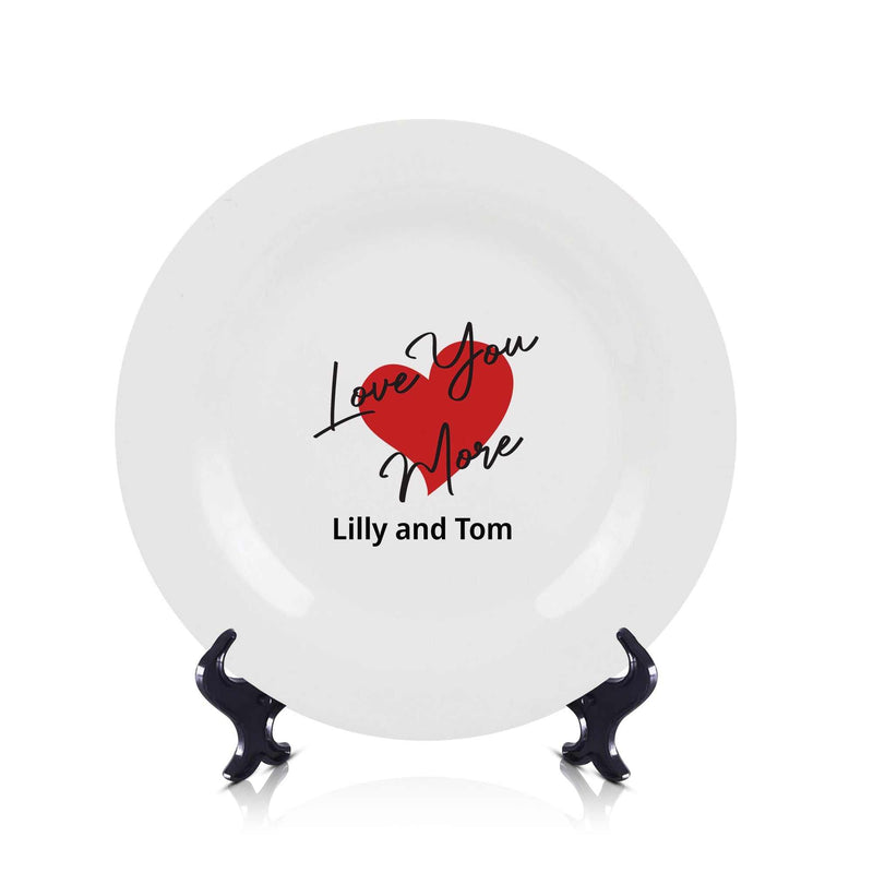 Valentines Ceramic Plate Personalized Valentine