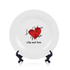 Valentines Ceramic Plate, Personalized Valentine's Day Gift, Valentine's Day Dinnerware, Valentine's Day Decor 