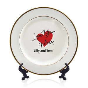 Valentines Ceramic Plate Personalized Valentine