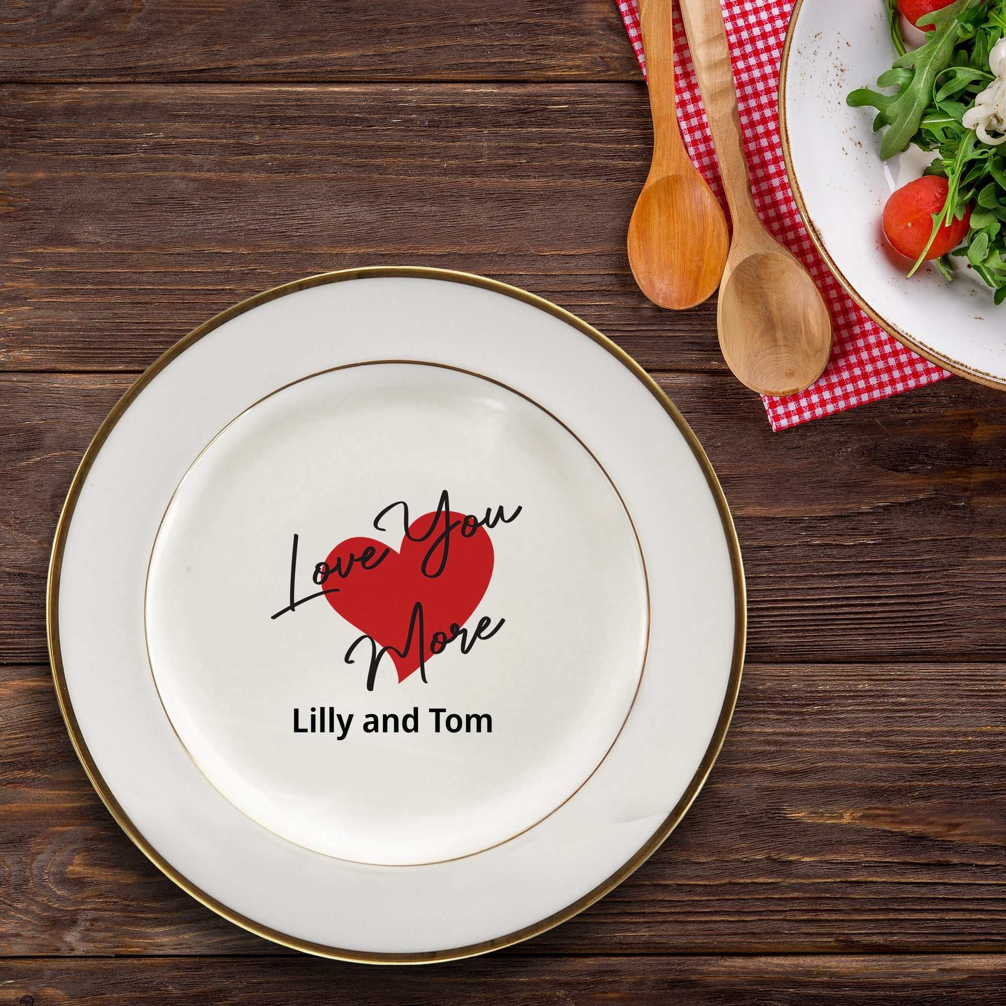 Valentines Ceramic Plate Personalized Valentine