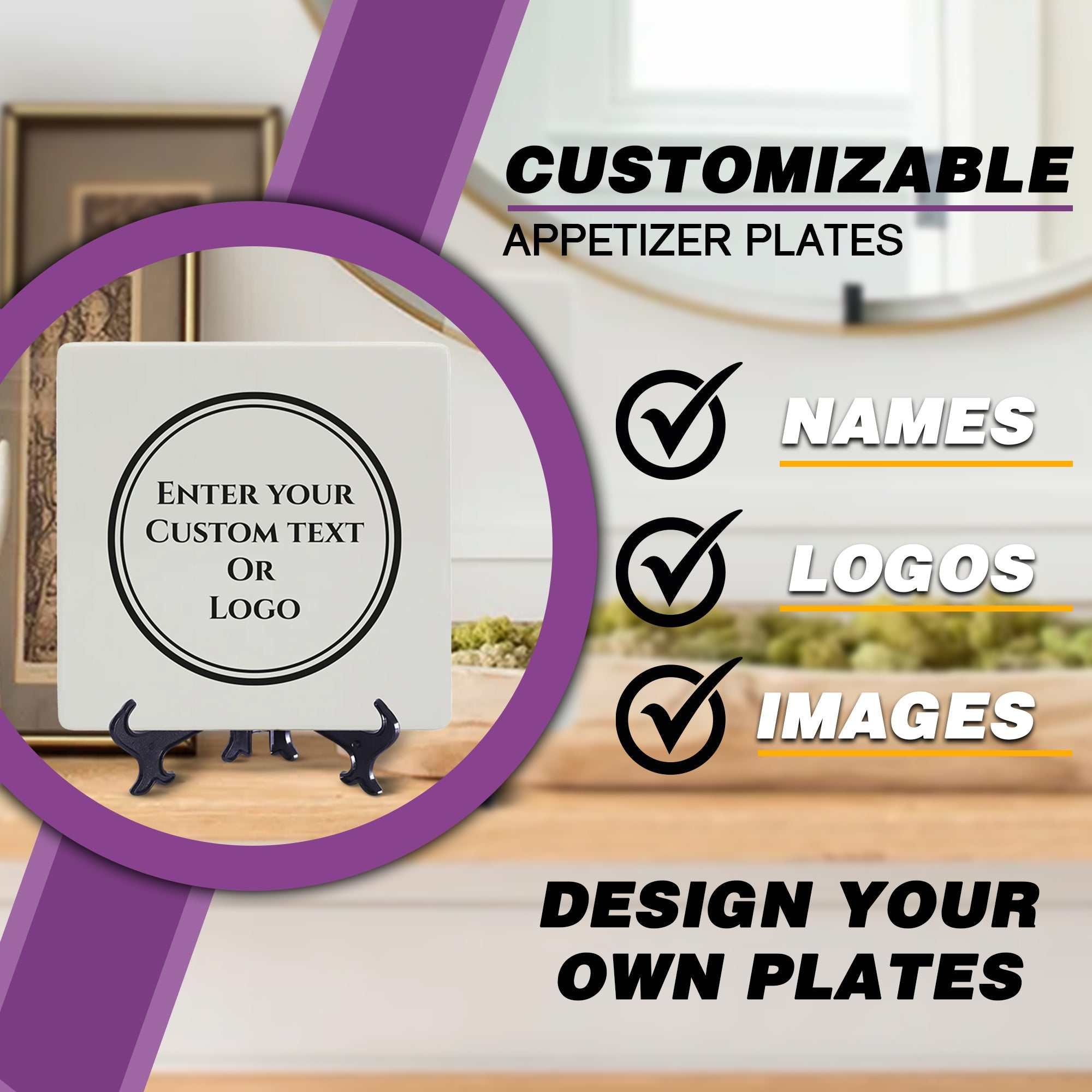 Customized Plate Personalized 9