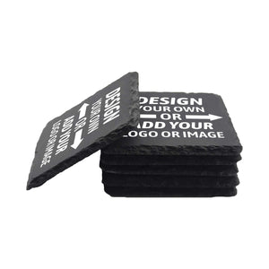 Personalized Slate Coaster – Custom Text & Customized Slate Coaster, Black Coaster