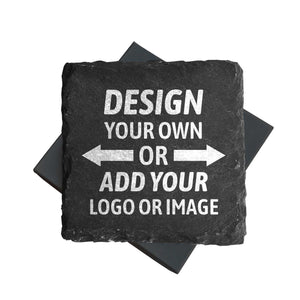 Personalized Slate Coaster – Custom Text & Customized Slate Coaster, Black Coaster