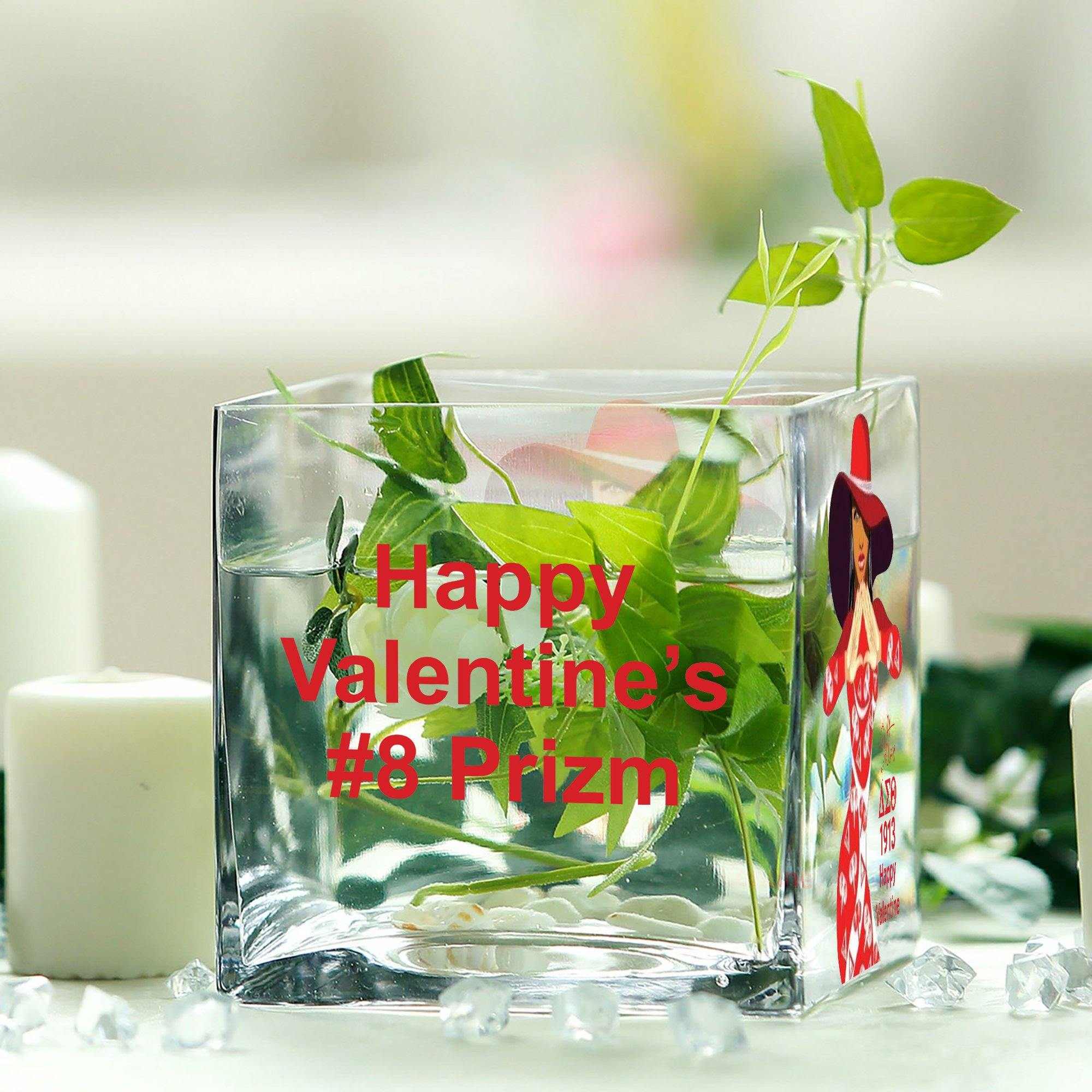 Delta Sigma Theta Vases - Sorority Square Flower Vase for Mother's Day and Birthday Gifts
