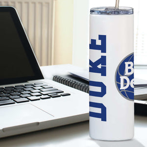 Duke blue devils Tumbler, 20oz personalized Duke Tumbler, Tumbler with straw, Insulated Tumbler, Stainless steel Tumbler