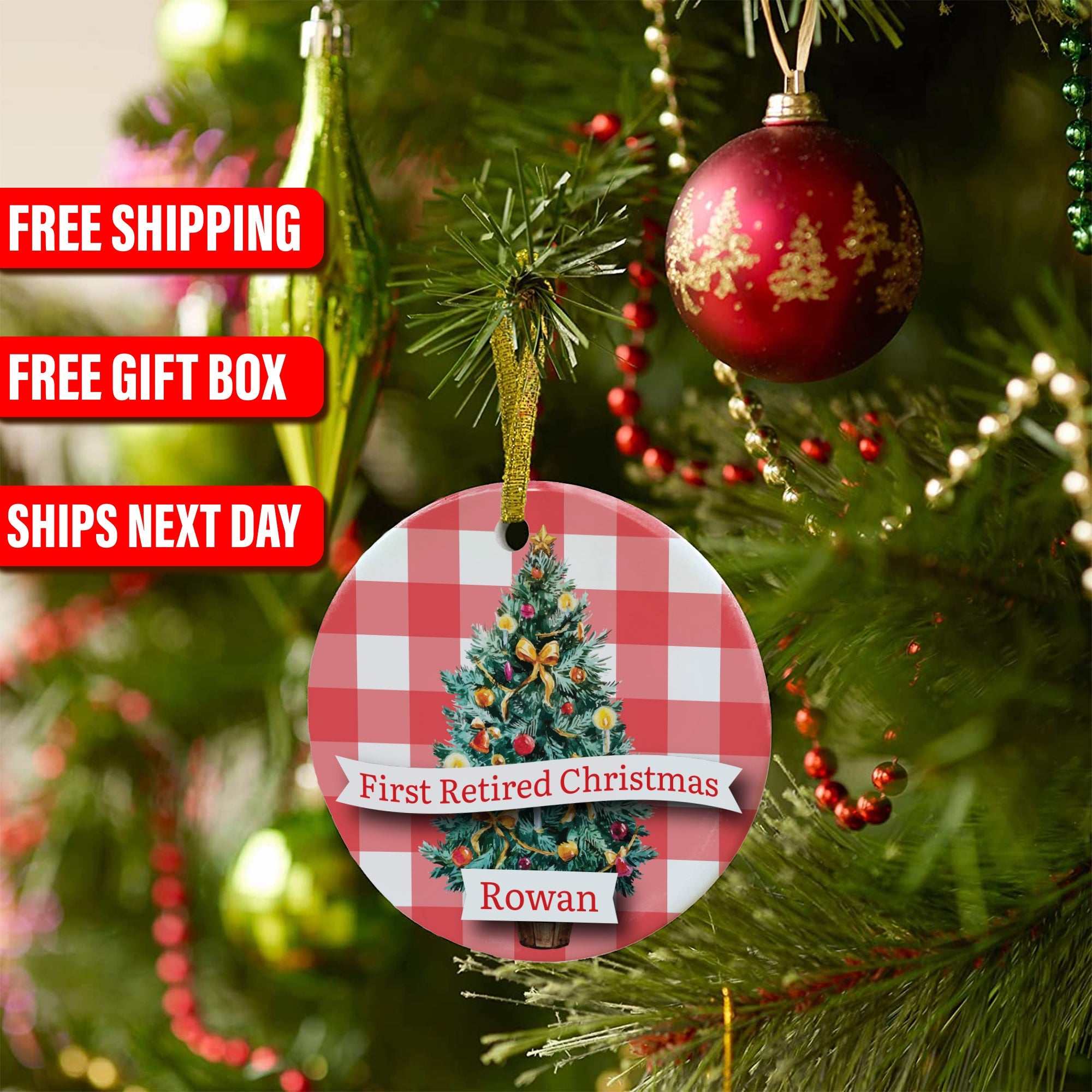 First Christmas Married Ornament | Personalized Mr and Mrs Ceramic Ornaments | Wedding Keepsake