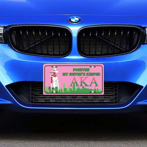 AKA Forever My Sister Keeper License Plate- Alpha Kappa Alpha- Personalized Car License Plate- Sign plate- Car Accessories