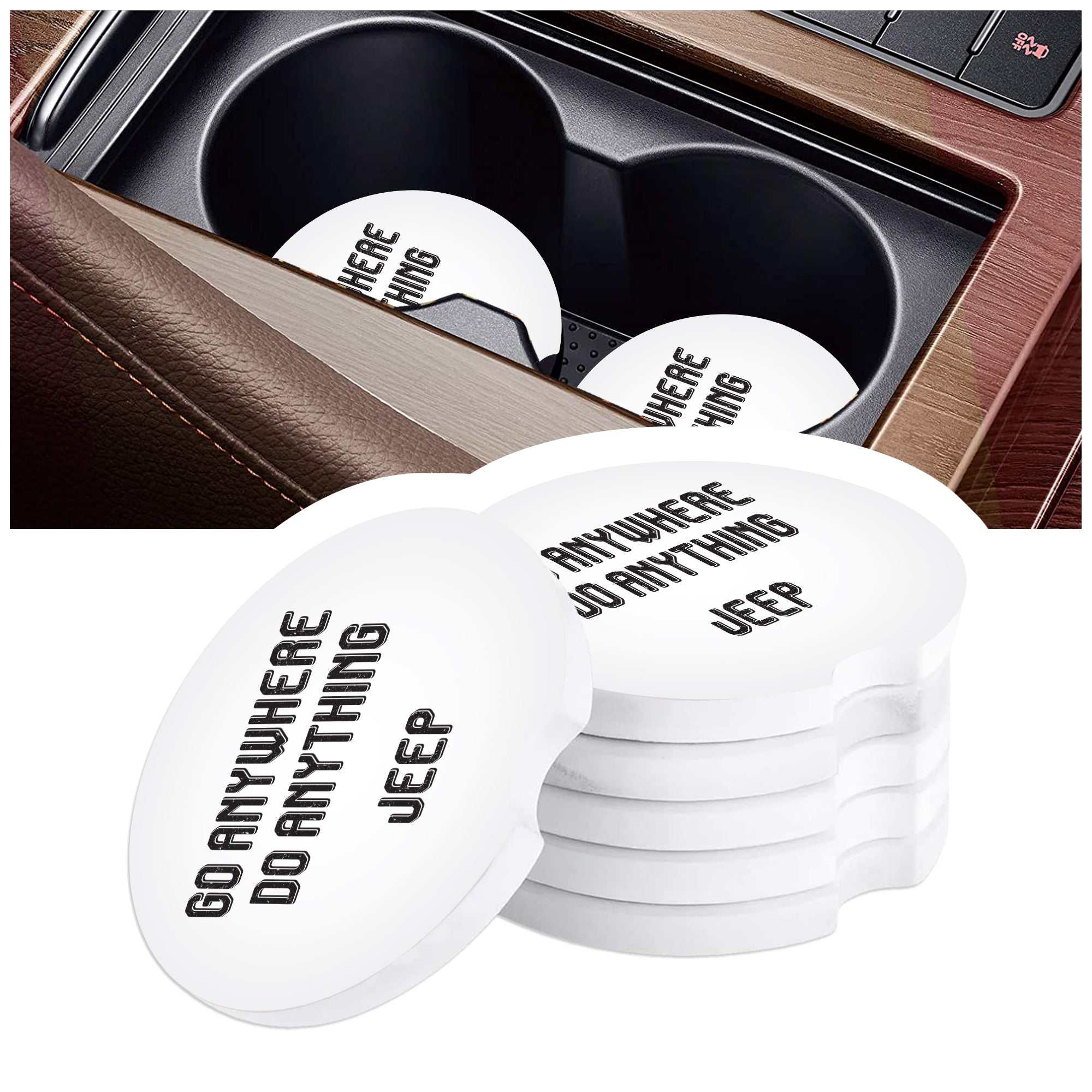 Jeep Sandstone Car Coasters, Wrangler Car Coasters, Jeep Car Coasters, Jeep Accessories, Jeep Assorted Car Coaster
