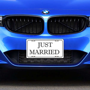 Just Married Car License- Wedding Date Sign- Wedding Car License Plate-  Gifts For The Couple- Wedding Shower Gift- wedding decor- Personalized license