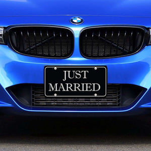 Just Married Car License- Wedding Date Sign- Wedding Car License Plate-  Gifts For The Couple- Wedding Shower Gift- wedding decor- Personalized license