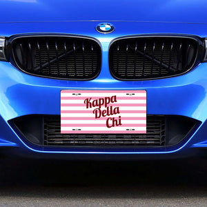 Kappa Della Chi- Greek Letter Car Tag Plate- Sorority License Plate- Car License- Personalized license