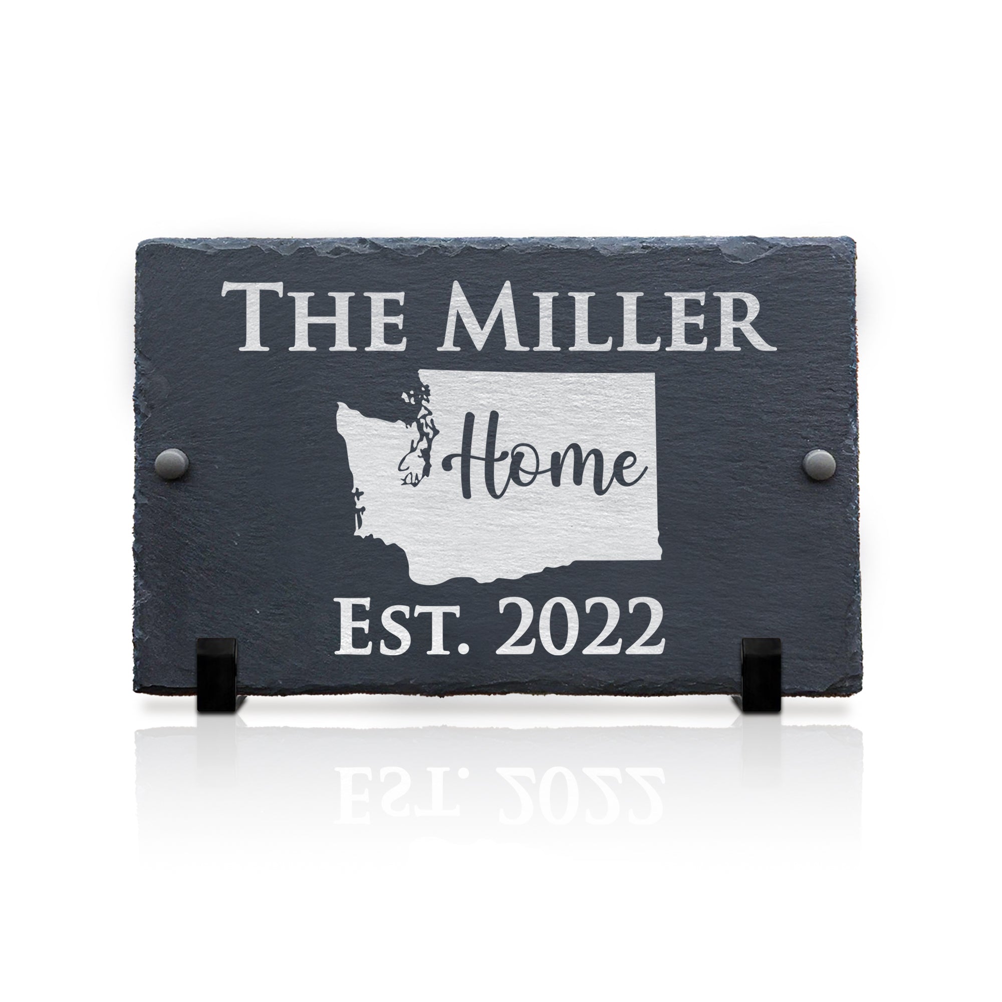 Last Name Slate Address Sign with Maps, Personalized Slate Home Sign, Street Number Sign, Slate Hanging Sign, Slate Plaque