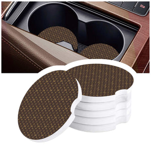 LV Designer Car Coasters, Girly Car Accessories, Louis Vuitton Inspired Car Coaster, Car coasters, New car accessories