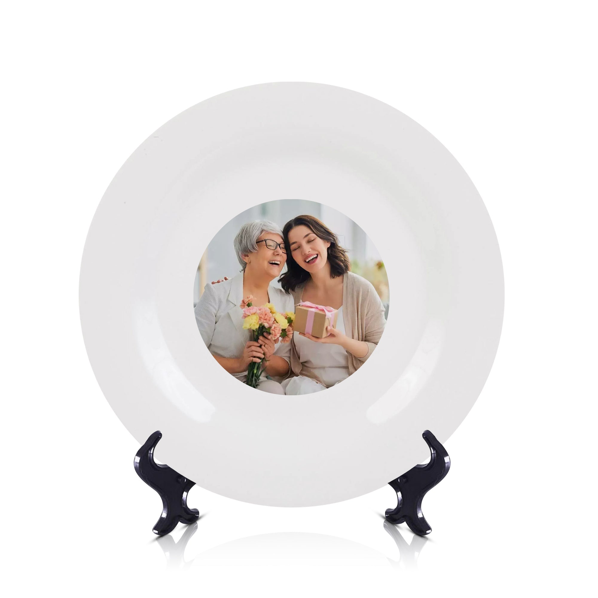 Mothers day gifts, Make Memories with Mom, Personalized Ceramic Plates for Your Special Moments, Customizable Ceramic Display Plates, Perfect for Memorial Gifts and Mother's Day Celebrations