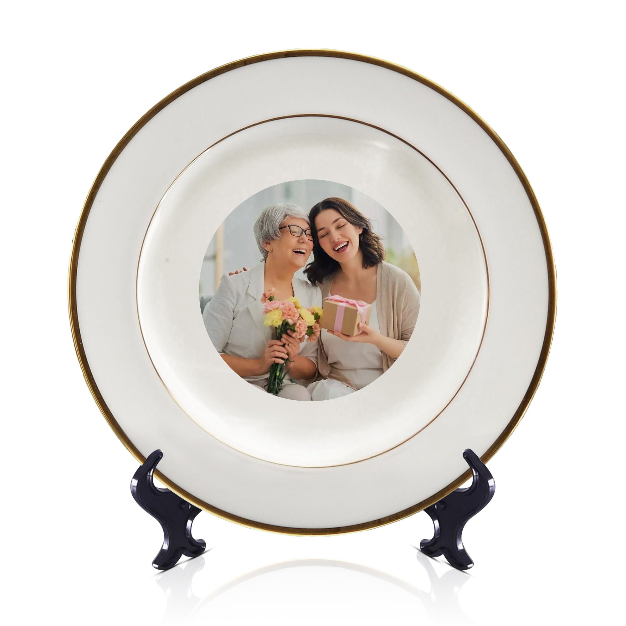 Mothers day gifts, Make Memories with Mom, Personalized Ceramic Plates for Your Special Moments, Customizable Ceramic Display Plates, Perfect for Memorial Gifts and Mother's Day Celebrations