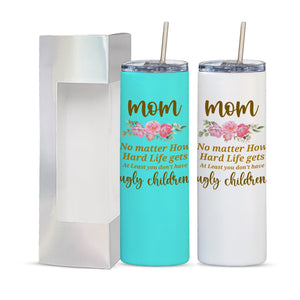 MIRACLE PRINTS Mother's Day Gifts from Daughter/Son, Double-Walled Stainless Steel Tumbler for Women - Ideal Gifts for Mother, Wife, Mother in Law, Mama