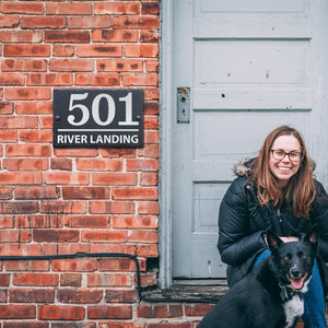 New home plaque, Personalized Address Sign, Welcome Sign, Custom Slate Plaque, Farmhouse Plaque, Name Slate Address Sign, Door Sign