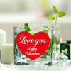 Personalized glass vase, custom picture vase, wedding gift for couple, birthday gift, anniversary gift, photo on vase