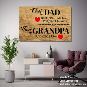 Personalized Father's Day Gift - Custom Canvas Print for Dad's Special Day