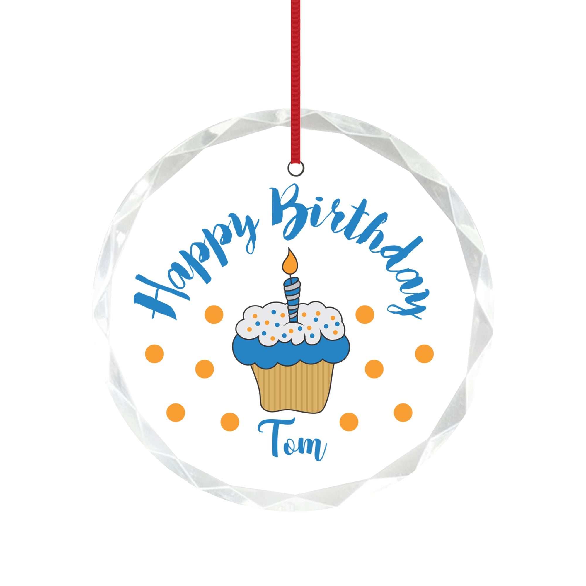 Personalized glass birthday Ornaments, boys glass birthday Ornaments, girls glass birthday Ornaments, Glass Ornament