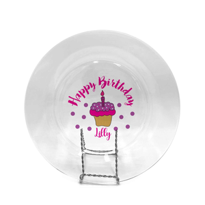 Personalized Glass Plates Custom Birthday Plates Boys and Girls Glass Plates- Customizable birthday plate